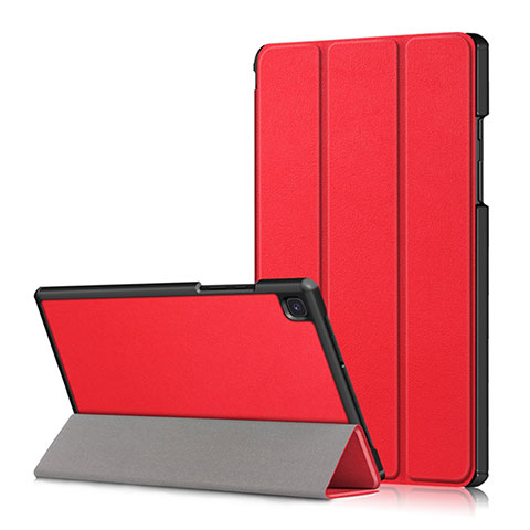 Funda de Cuero Cartera con Soporte Carcasa para Samsung Galaxy Tab A7 Wi-Fi 10.4 SM-T500 Rojo