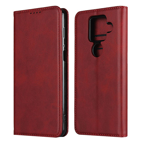 Funda de Cuero Cartera con Soporte Carcasa para Sharp AQUOS Sense4 Plus Rojo