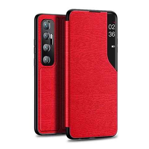 Funda de Cuero Cartera con Soporte Carcasa para Xiaomi Mi 10 Ultra Rojo