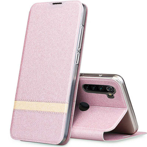 Funda de Cuero Cartera con Soporte Carcasa para Xiaomi Redmi Note 8 Oro Rosa