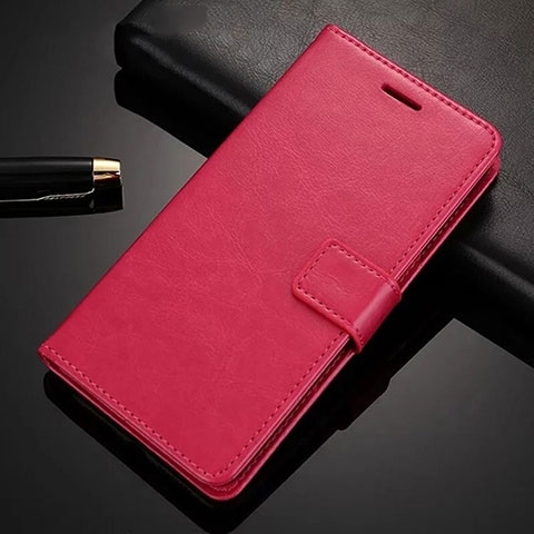 Funda de Cuero Cartera con Soporte Carcasa para Xiaomi Redmi Note 8 Pro Rojo