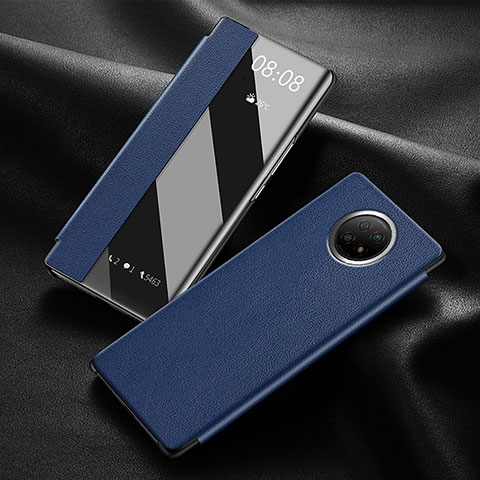 Funda de Cuero Cartera con Soporte Carcasa para Xiaomi Redmi Note 9T 5G Azul