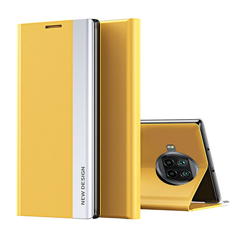 Funda de Cuero Cartera con Soporte Carcasa Q01H para Xiaomi Mi 10T Lite 5G Amarillo