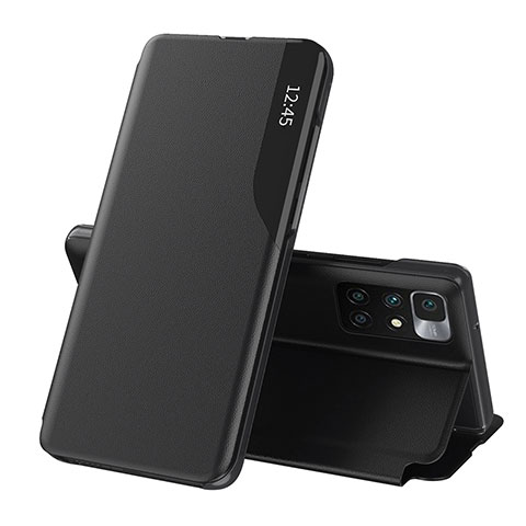 Funda de Cuero Cartera con Soporte Carcasa Q02H para Xiaomi Redmi 10 4G Negro