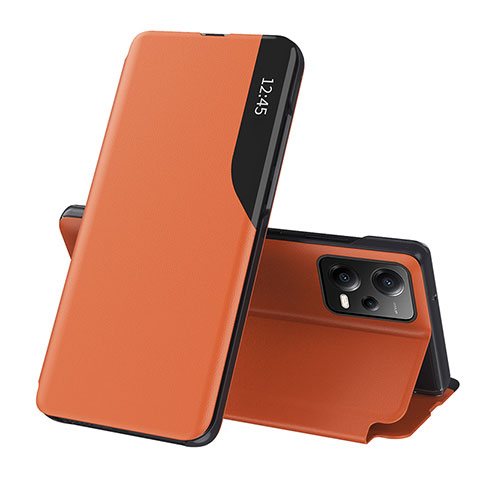 Funda de Cuero Cartera con Soporte Carcasa Q03H para Xiaomi Redmi Note 12 5G Naranja