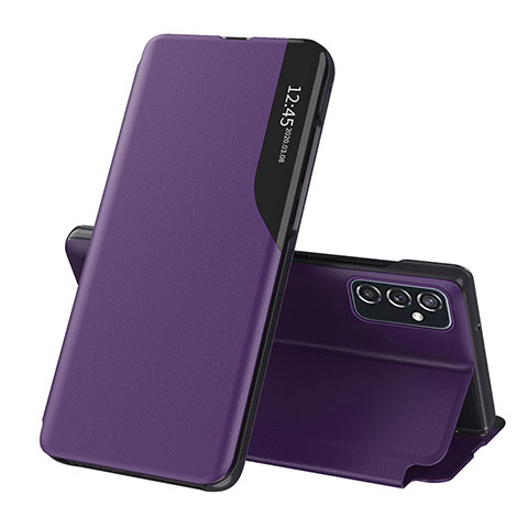 Funda de Cuero Cartera con Soporte Carcasa QH1 para Samsung Galaxy M23 5G Morado