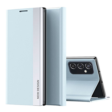 Funda de Cuero Cartera con Soporte Carcasa QH2 para Samsung Galaxy M23 5G Azul Claro