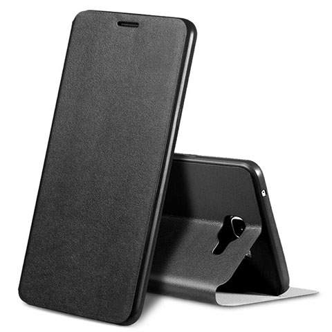 Funda de Cuero Cartera con Soporte Carcasa S01 para Samsung Galaxy A9 Pro (2016) SM-A9100 Negro