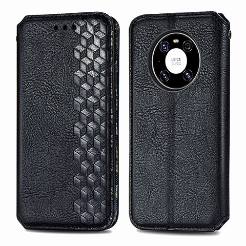 Funda de Cuero Cartera con Soporte Carcasa S01D para Huawei Mate 40 Negro