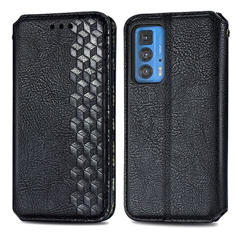 Funda de Cuero Cartera con Soporte Carcasa S01D para Motorola Moto Edge S Pro 5G Negro