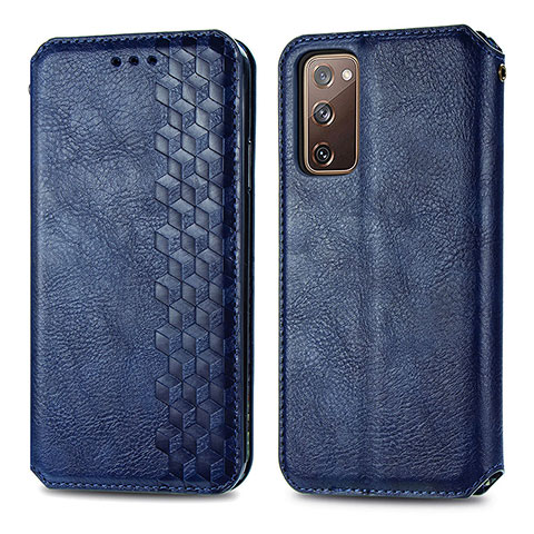 Funda de Cuero Cartera con Soporte Carcasa S01D para Samsung Galaxy S20 FE (2022) 5G Azul
