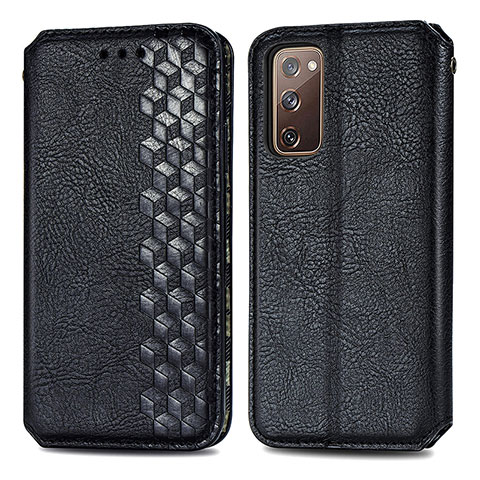 Funda de Cuero Cartera con Soporte Carcasa S01D para Samsung Galaxy S20 FE (2022) 5G Negro