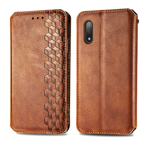 Funda de Cuero Cartera con Soporte Carcasa S01D para Sony Xperia Ace II Marron