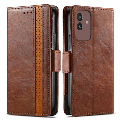 Funda de Cuero Cartera con Soporte Carcasa S02D para Samsung Galaxy M13 5G Marron