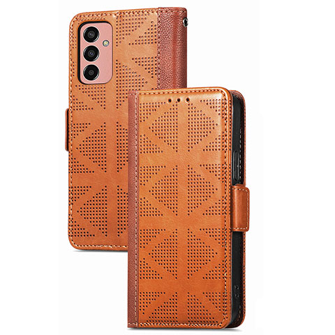 Funda de Cuero Cartera con Soporte Carcasa S03D para Samsung Galaxy M13 4G Marron