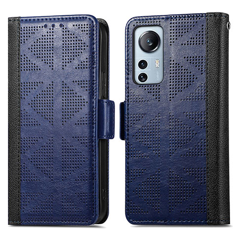 Funda de Cuero Cartera con Soporte Carcasa S03D para Xiaomi Mi 12 Lite 5G Azul