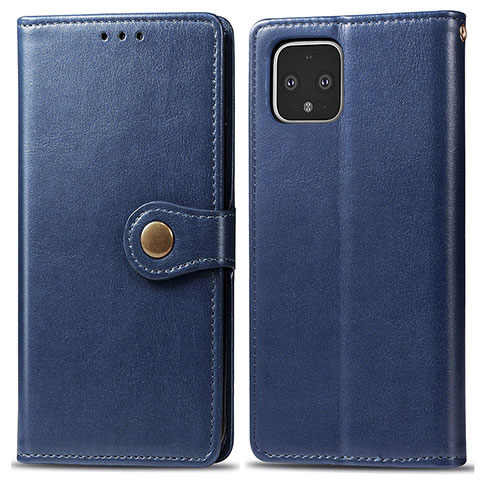 Funda de Cuero Cartera con Soporte Carcasa S05D para Google Pixel 4 XL Azul