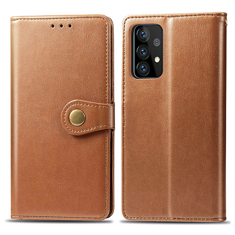 Funda de Cuero Cartera con Soporte Carcasa S05D para Samsung Galaxy A72 5G Marron