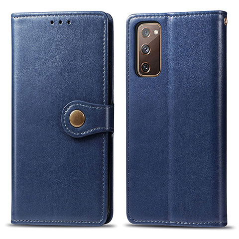 Funda de Cuero Cartera con Soporte Carcasa S05D para Samsung Galaxy S20 FE (2022) 5G Azul