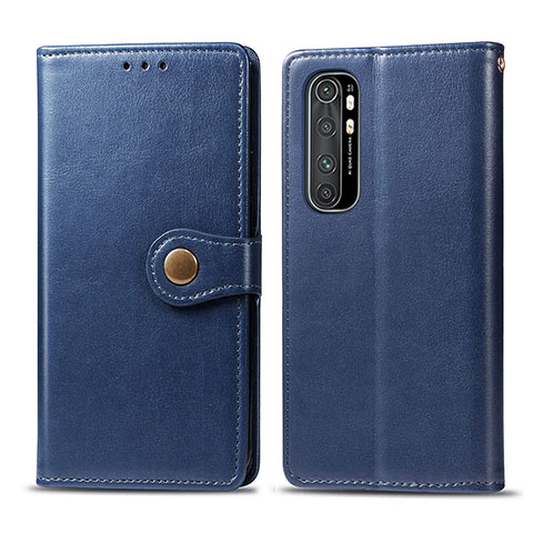 Funda de Cuero Cartera con Soporte Carcasa S05D para Xiaomi Mi Note 10 Lite Azul