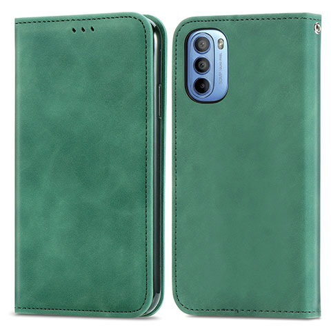 Funda de Cuero Cartera con Soporte Carcasa S08D para Motorola Moto G41 Verde