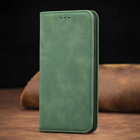 Funda de Cuero Cartera con Soporte Carcasa S08D para Xiaomi POCO C3 Verde