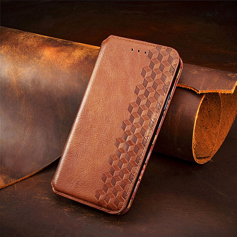 Funda de Cuero Cartera con Soporte Carcasa S09D para Xiaomi Redmi 10X Pro 5G Marron