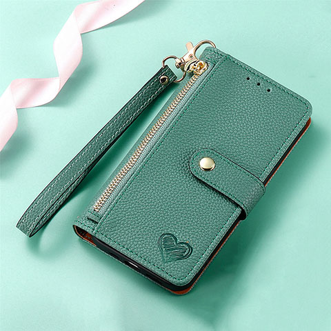 Funda de Cuero Cartera con Soporte Carcasa S16D para Samsung Galaxy S22 Ultra 5G Verde