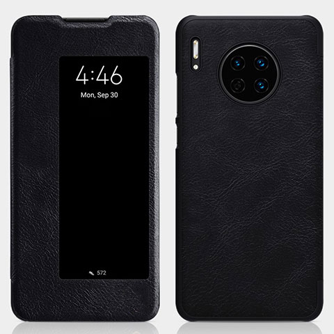 Funda de Cuero Cartera con Soporte Carcasa T01 para Huawei Mate 30 5G Negro