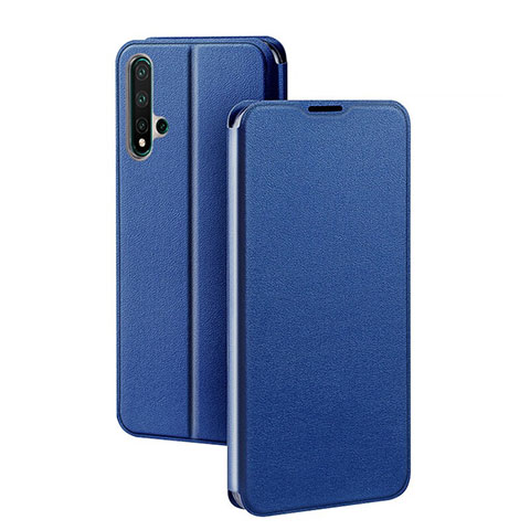 Funda de Cuero Cartera con Soporte Carcasa T01 para Huawei Nova 5 Pro Azul