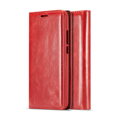 Funda de Cuero Cartera con Soporte Carcasa T01 para Huawei P20 Lite Rojo