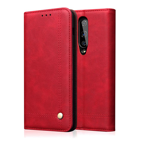 Funda de Cuero Cartera con Soporte Carcasa T01 para OnePlus 8 Rojo