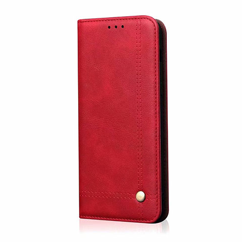 Funda de Cuero Cartera con Soporte Carcasa T01 para Oppo A91 Rojo