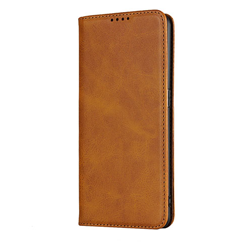 Funda de Cuero Cartera con Soporte Carcasa T01 para Oppo Find X2 Pro Naranja