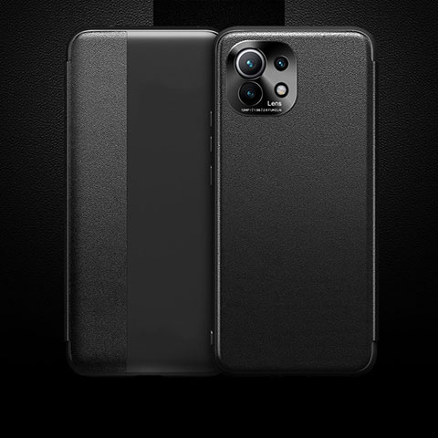 Funda de Cuero Cartera con Soporte Carcasa T01 para Xiaomi Mi 11 5G Negro