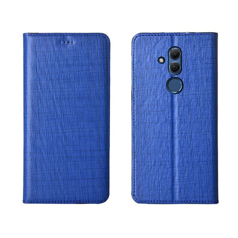 Funda de Cuero Cartera con Soporte Carcasa T02 para Huawei Mate 20 Lite Azul