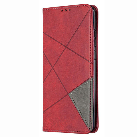 Funda de Cuero Cartera con Soporte Carcasa T02 para Huawei P Smart (2020) Rojo