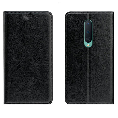 Funda de Cuero Cartera con Soporte Carcasa T02 para OnePlus 8 Negro