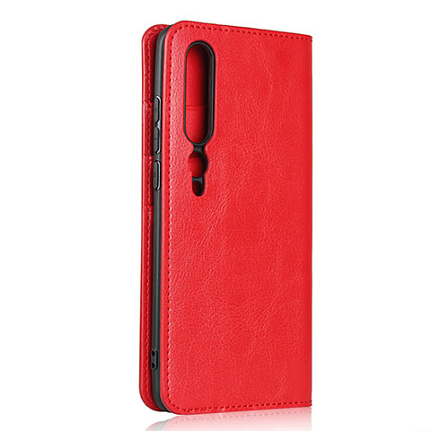 Funda de Cuero Cartera con Soporte Carcasa T02 para Xiaomi Mi 10 Pro Rojo