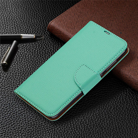 Funda de Cuero Cartera con Soporte Carcasa T02 para Xiaomi Redmi Note 9 Verde