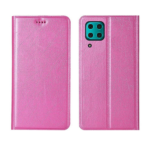 Funda de Cuero Cartera con Soporte Carcasa T03 para Huawei Nova 7i Rosa