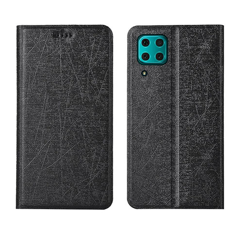 Funda de Cuero Cartera con Soporte Carcasa T03 para Huawei P40 Lite Negro