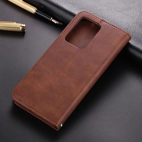 Funda de Cuero Cartera con Soporte Carcasa T03 para Samsung Galaxy S20 Plus Marron