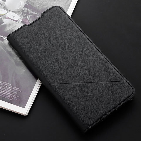 Funda de Cuero Cartera con Soporte Carcasa T03 para Xiaomi Redmi Note 8 (2021) Negro