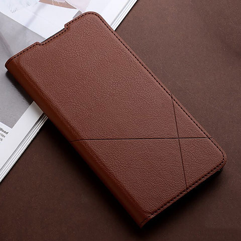 Funda de Cuero Cartera con Soporte Carcasa T03 para Xiaomi Redmi Note 8 Marron