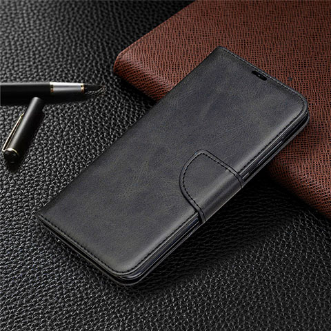 Funda de Cuero Cartera con Soporte Carcasa T03 para Xiaomi Redmi Note 9 Negro