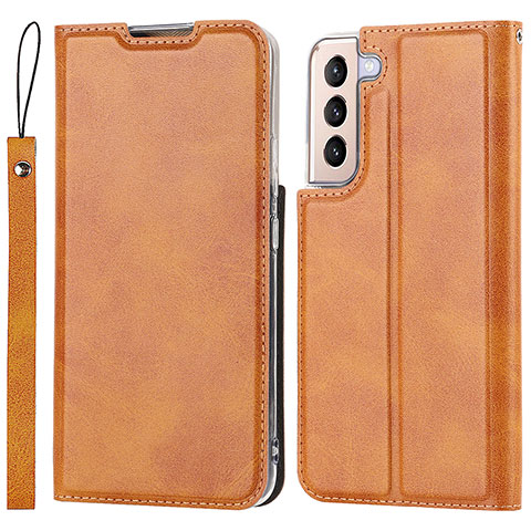 Funda de Cuero Cartera con Soporte Carcasa T03D para Samsung Galaxy S21 Plus 5G Marron