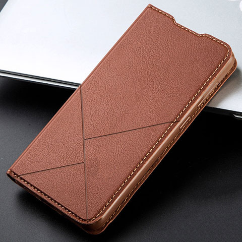 Funda de Cuero Cartera con Soporte Carcasa T04 para Huawei P30 Marron