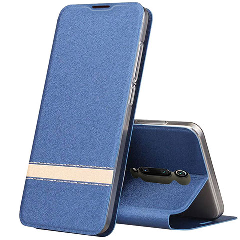 Funda de Cuero Cartera con Soporte Carcasa T04 para Xiaomi Mi 9T Pro Azul