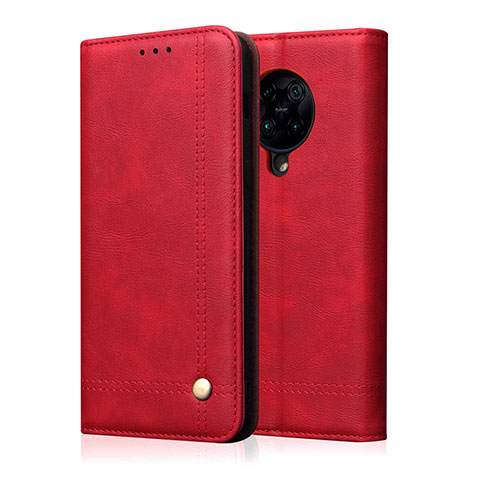 Funda de Cuero Cartera con Soporte Carcasa T04 para Xiaomi Redmi K30 Pro Zoom Rojo